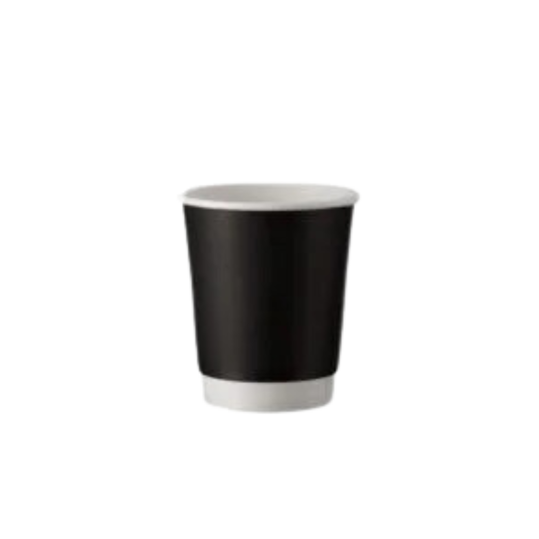 Double Wall Cups (Black) with Lid