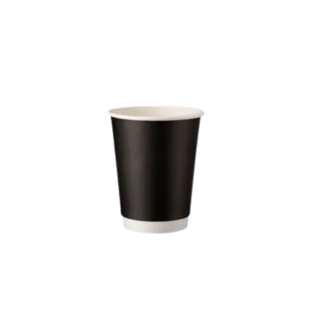 Double Wall Cups (Black) with Lid