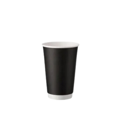 Double Wall Cups (Black) with Lid