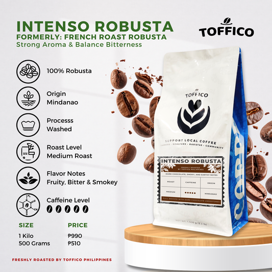 TOFFICO INTENSO ROBUSTA 100% 500g & 1kg